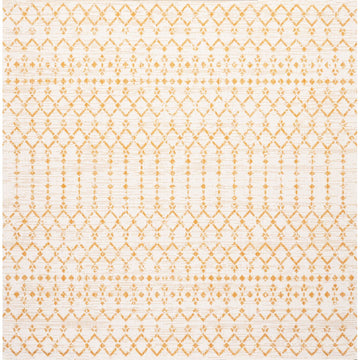 Ourika Moroccan Geometric Textured Weave Indoor/outdoor Square Rug